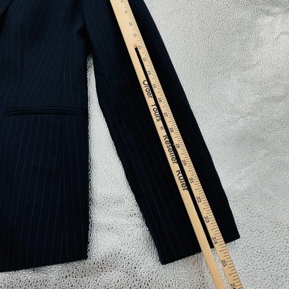 J. Crew Womens Jacket Sz 4T Tall 1035 Pinstripe Campbell Super 120s Wool Blazer - Picture 8 of 9